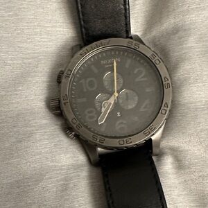 Nixon Charcoal and Steel Chronograph Watch
